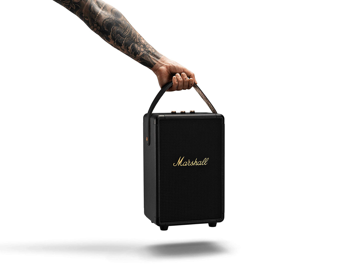 Marshall Tufton 80W Portable Bluetooth Speaker – Black & Brass - Deccan Retail