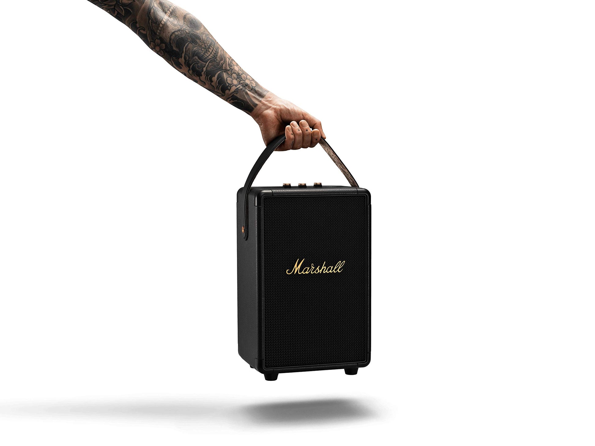 Marshall Tufton 80W Portable Bluetooth Speaker – Black & Brass - Deccan Retail