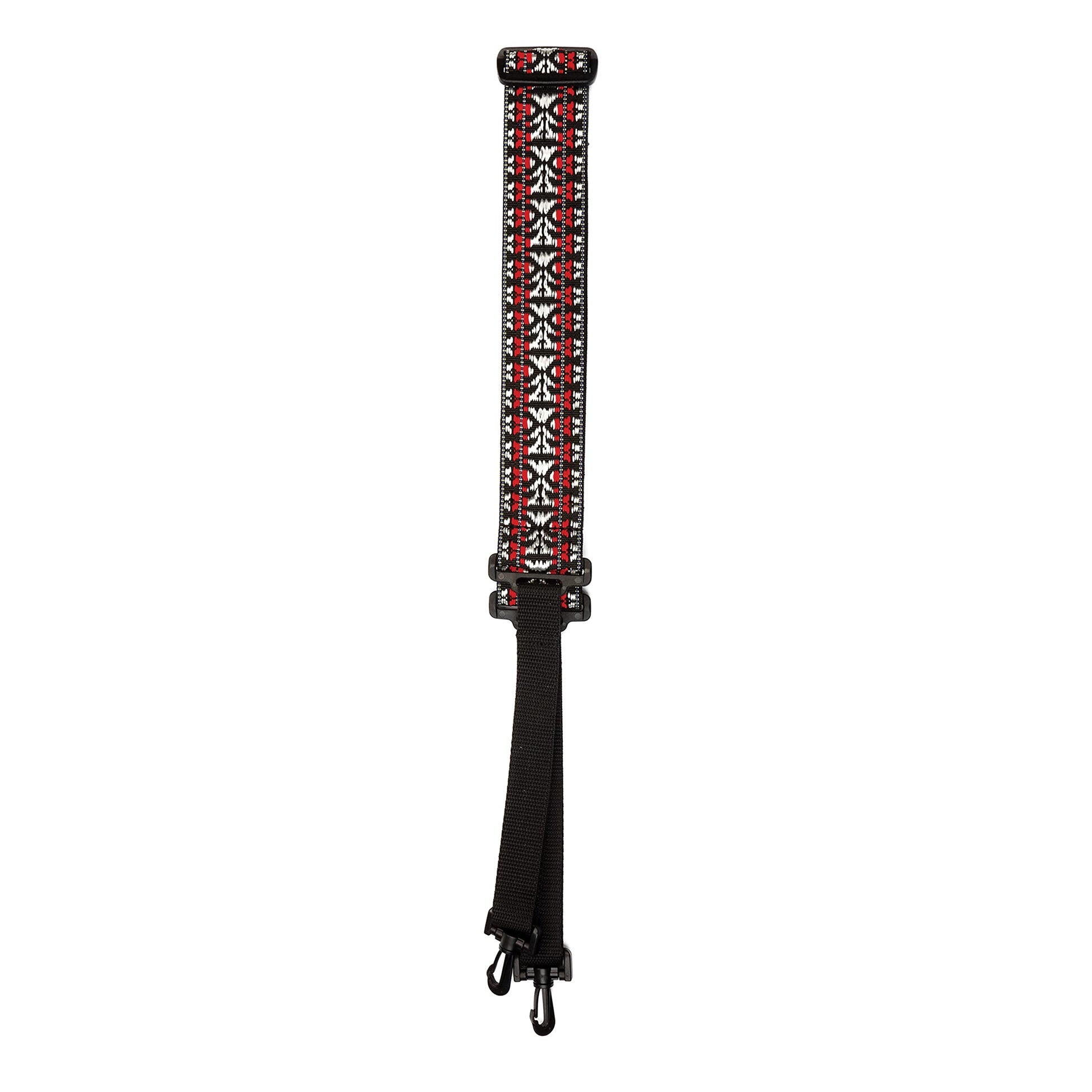 D'Addario Woven Banjo Strap – Hootenanny Red & Silver - Deccan Retail