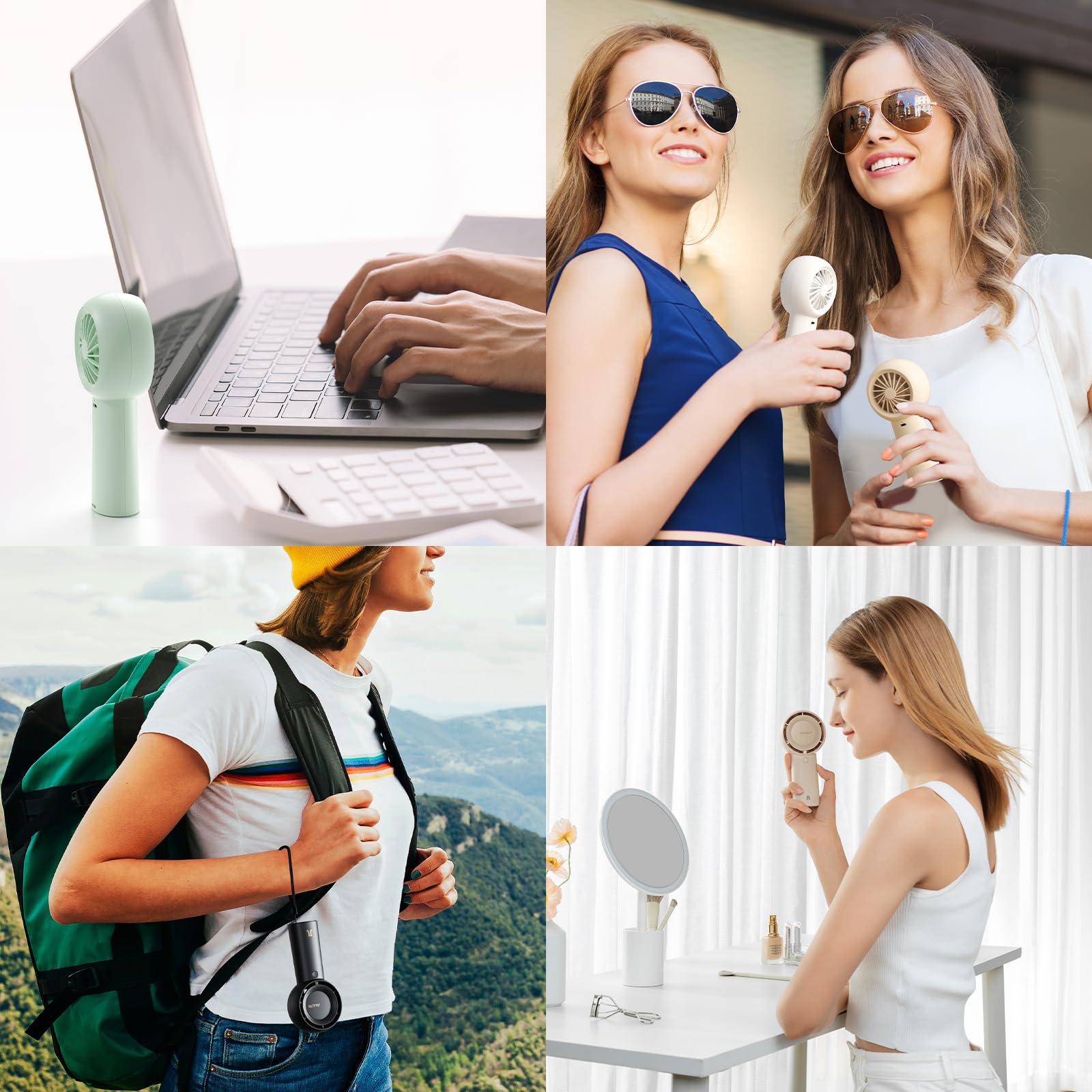 JISULIFE Life5 Plus Handheld Turbo Fan 4000mAh - White - Deccan Retail
