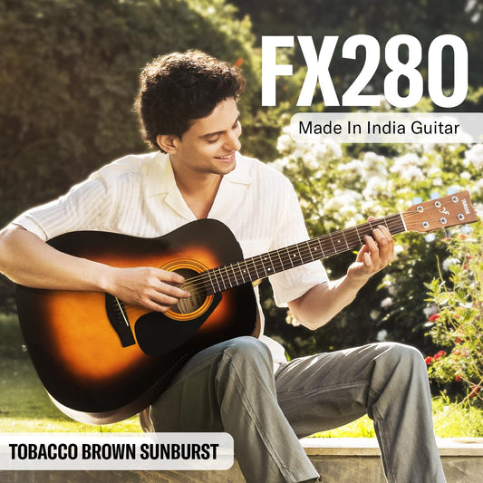 Yamaha FX280 Electro Acoustic Guitar, Tobacco Brown Sunburst Finish - Deccan Retail