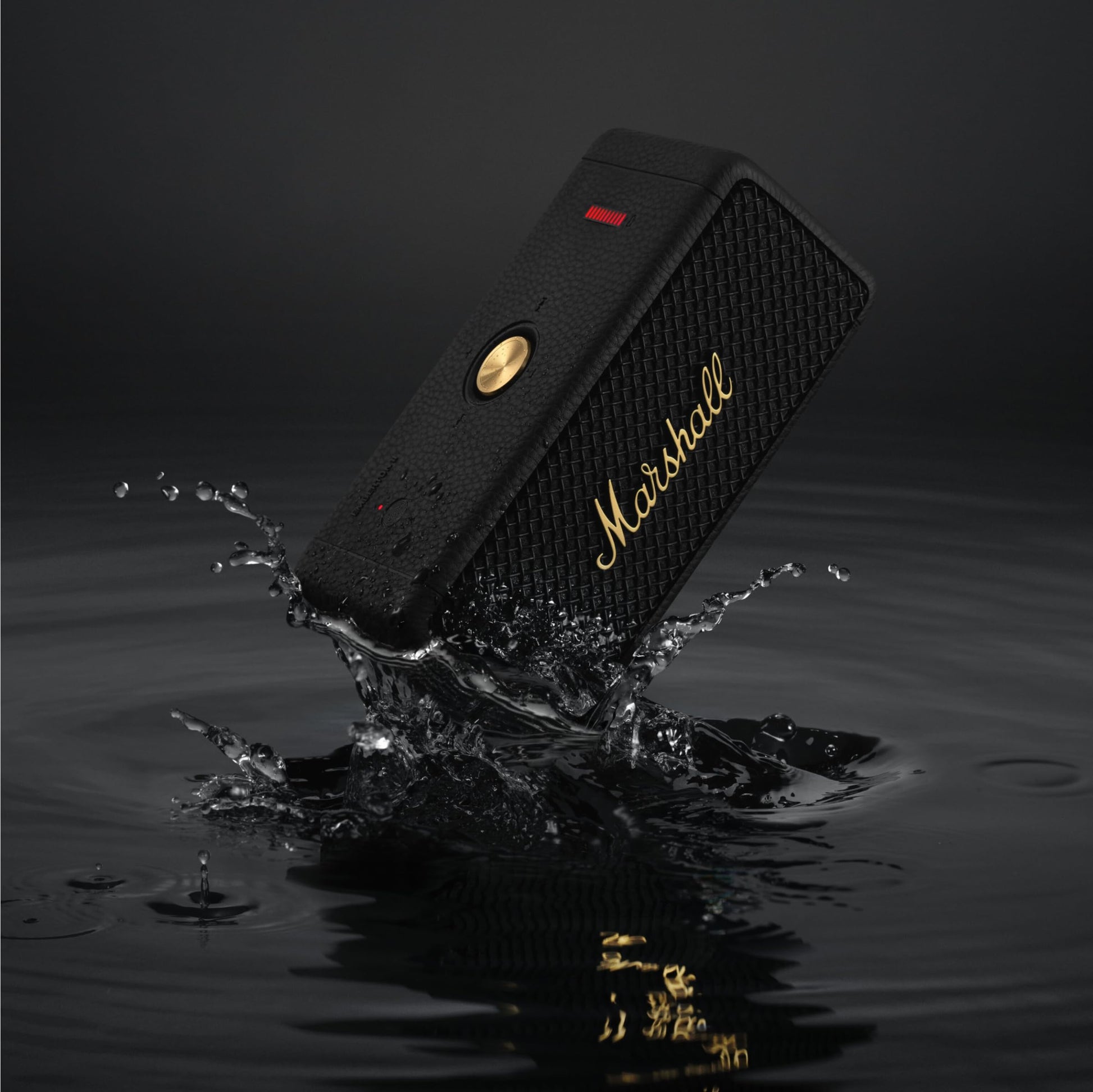 Marshall Emberton II Portable Bluetooth Speaker – Black & Brass - Deccan Retail