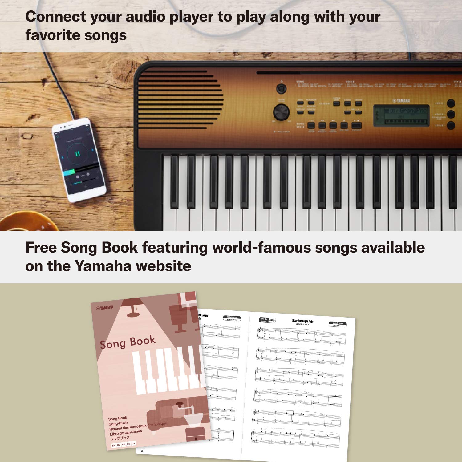 Yamaha PSR-E360MA Portable Keyboard – 61 Keys with Touch Sensitivity (Maple) - Deccan Retail