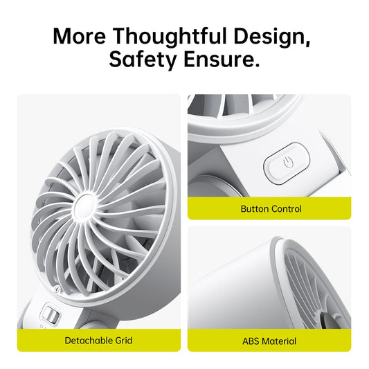 JISULIFE Life7 Portable Handheld Fan, 3600mAh - Grey - Deccan Retail