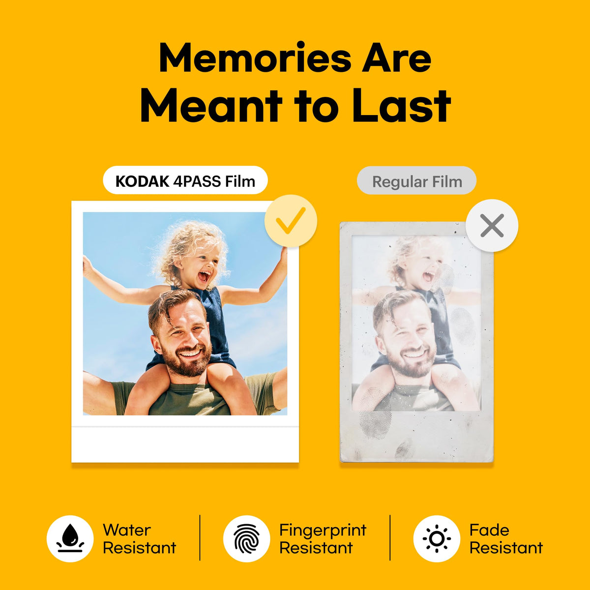 KODAK Mini Shot 3 Retro 3x3 Instant Camera, Photo Printer, 38 Sheet, White