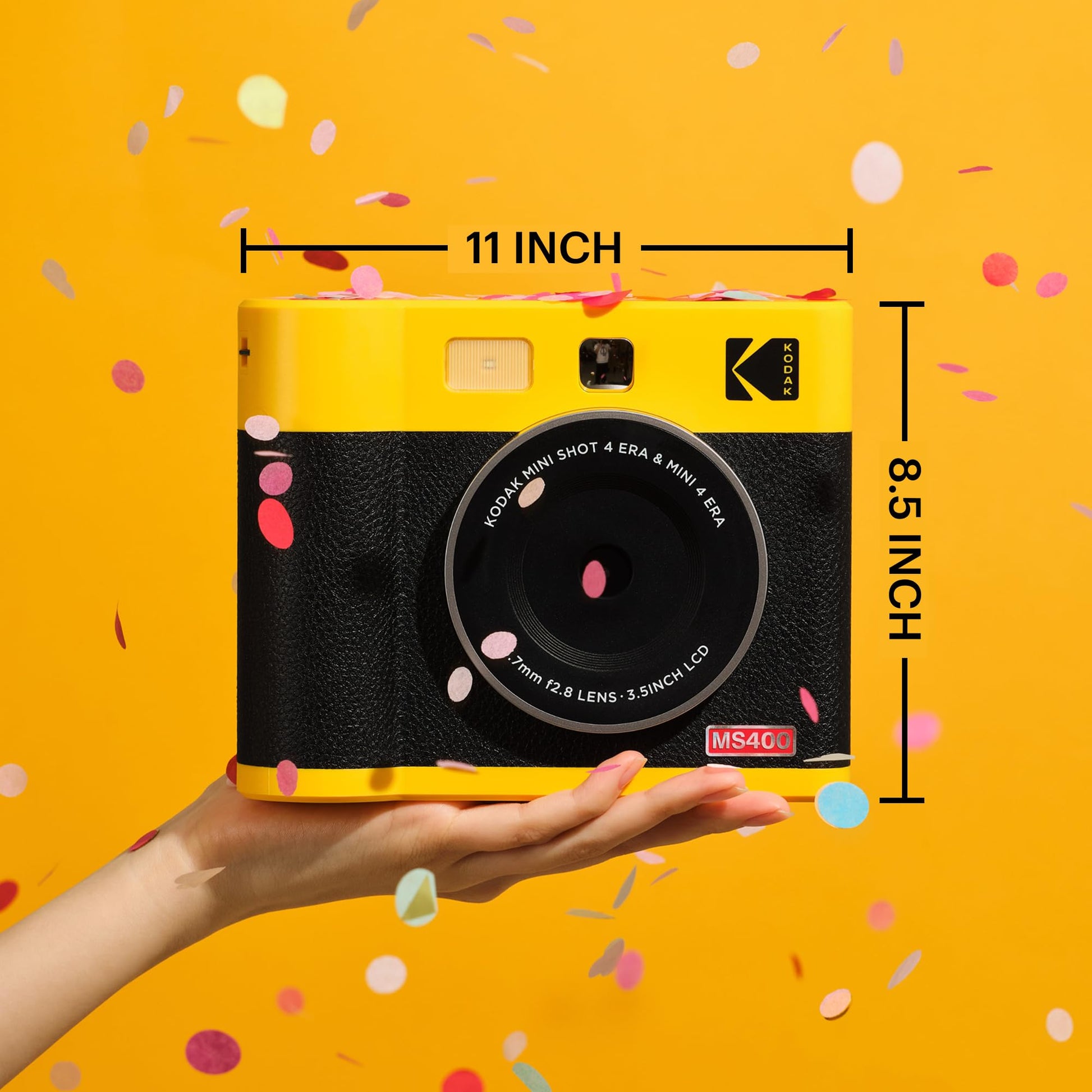 Kodak Mini Shot 4 ERA 2-in-1 Instant Camera & Photo Printer 4x4 with 68 Sheets - Deccan Retail