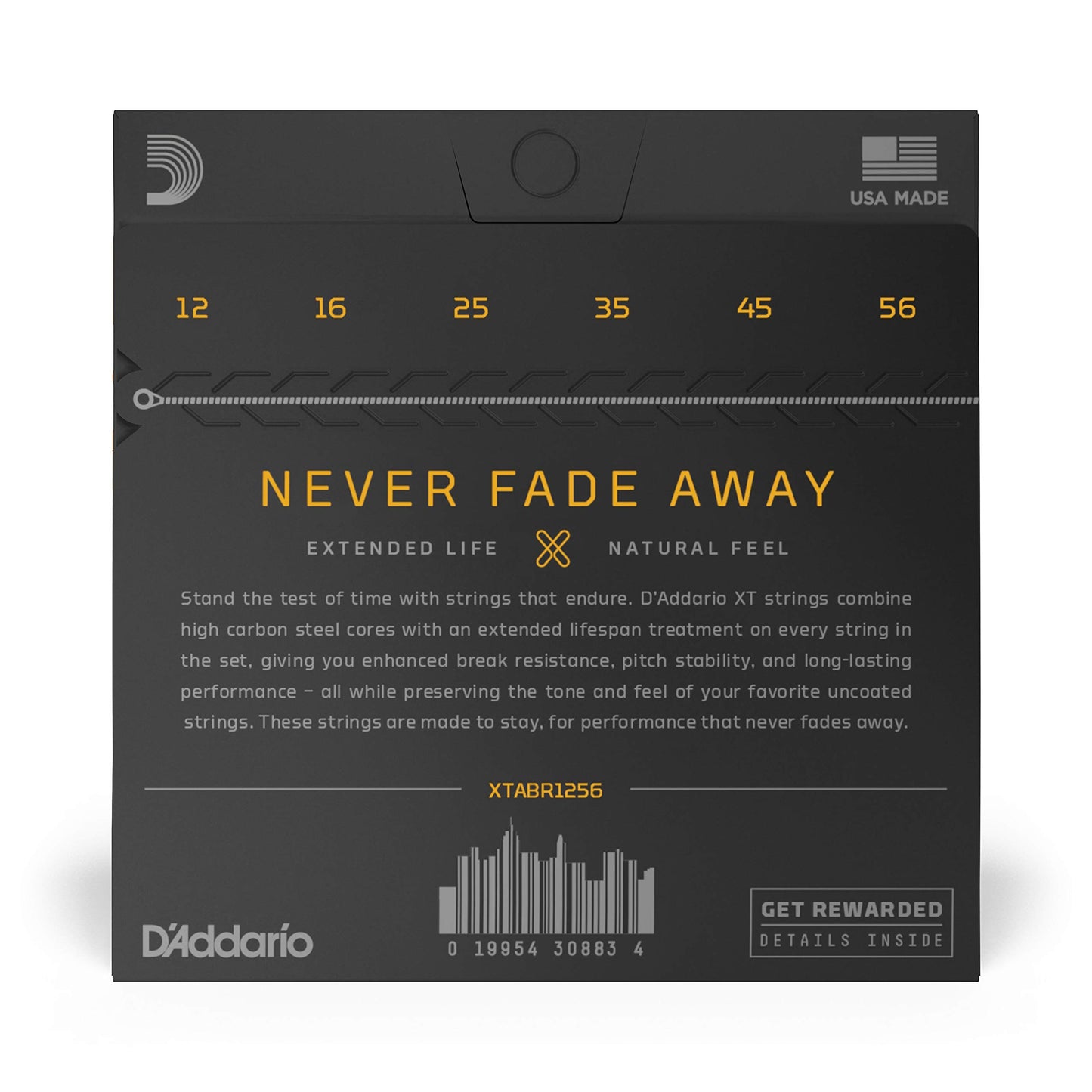 D'Addario XT 80/20 Bronze Acoustic Guitar Strings Light Top/Medium Bottom 12-56 - Deccan Retail