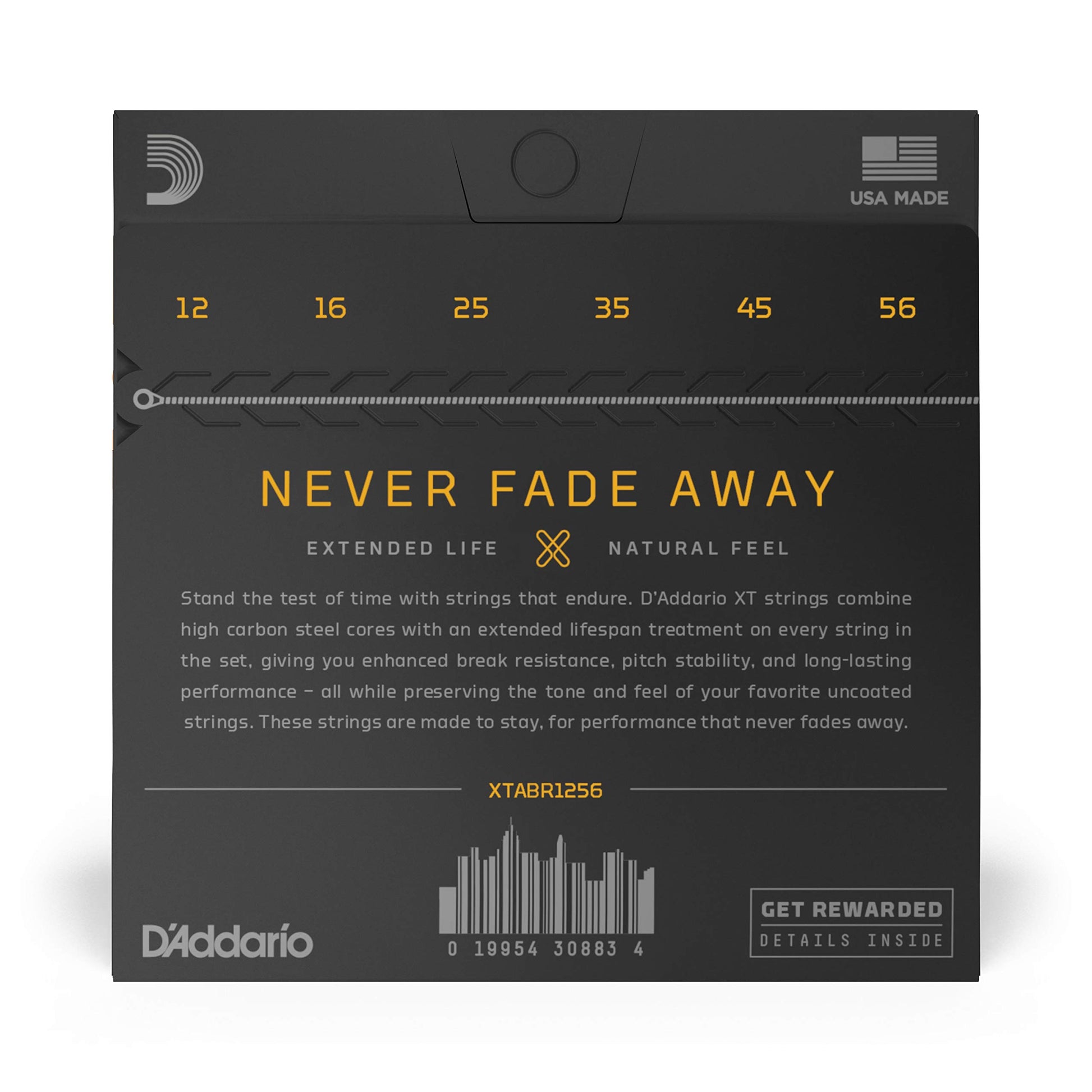 D'Addario XT 80/20 Bronze Acoustic Guitar Strings Light Top/Medium Bottom 12-56 - Deccan Retail