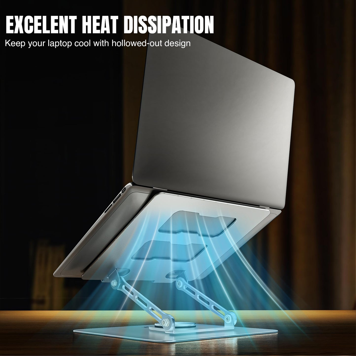 CLAW Lift Pro X11 Laptop Stand with 360° Rotating Base & Multi-Angle Adjustment - Deccan Retail