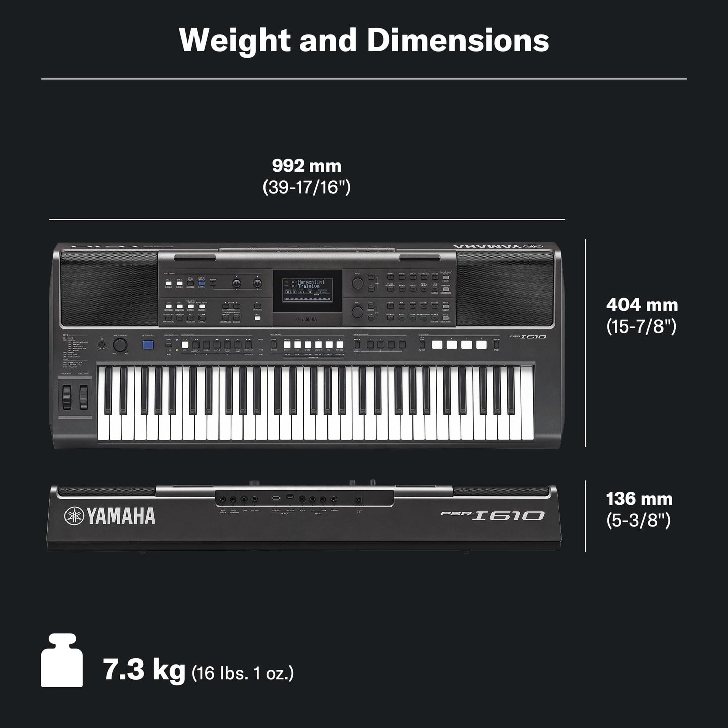 Yamaha PSR-I610 61-Key Professional Portable Keyboard