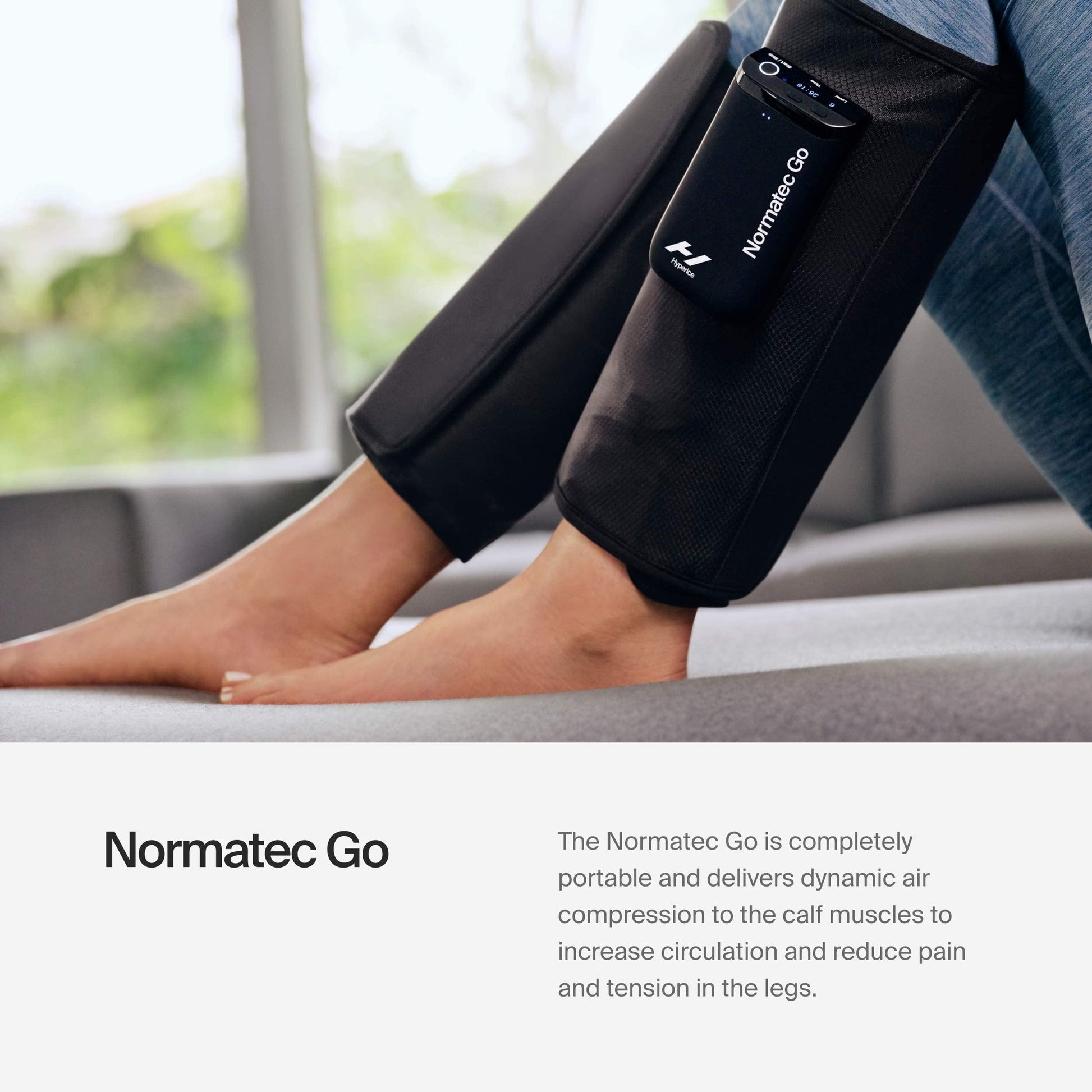 Hyperice Normatec Go Portable Leg & Calf Compression Massager – Black - Deccan Retail