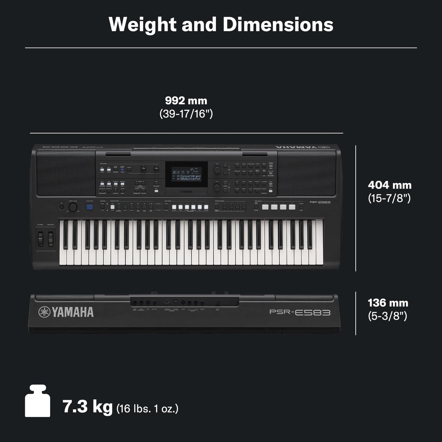Yamaha PSR-E583 61-Key Portable Keyboard