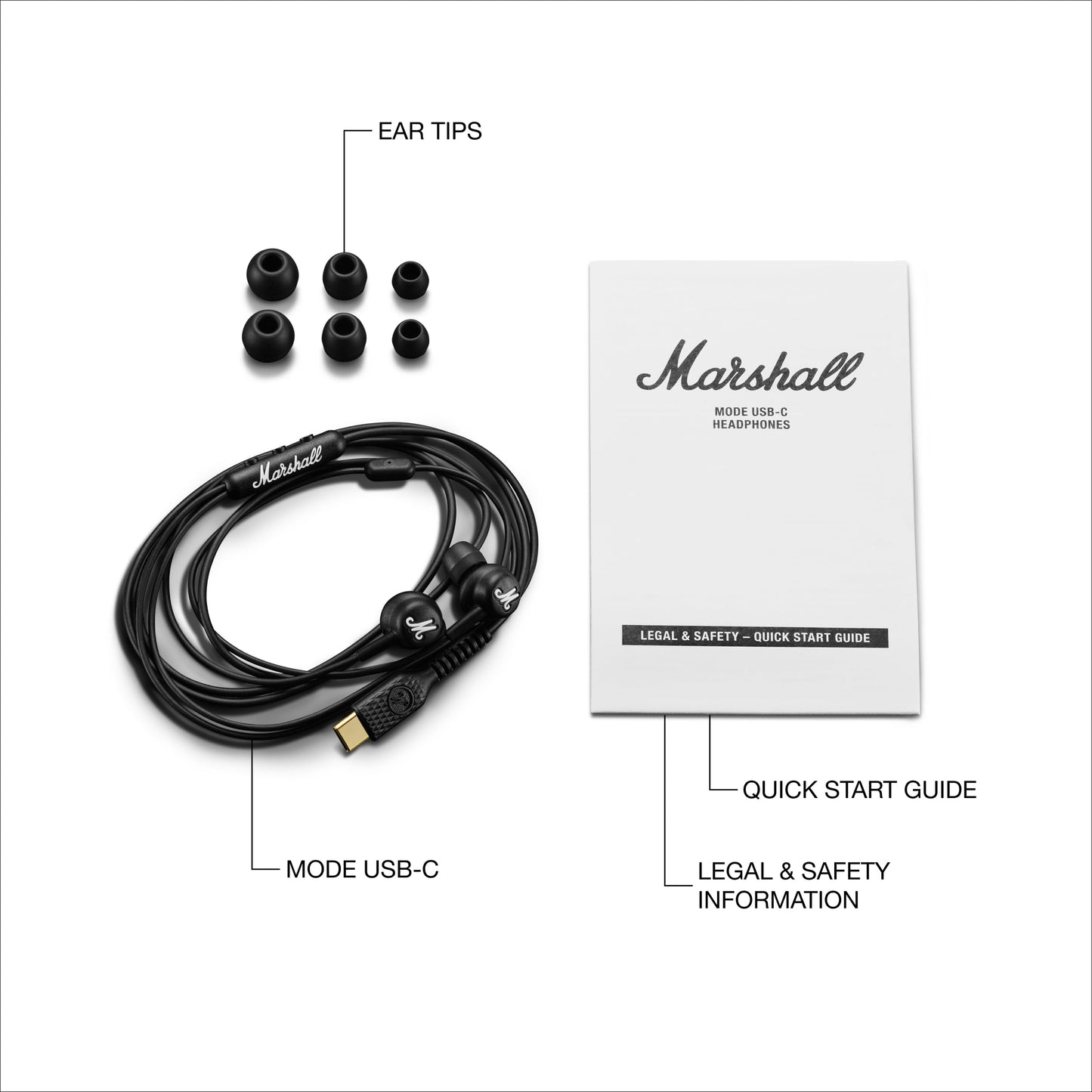 Marshall Mode USB-C Wired Earphones with Microphone