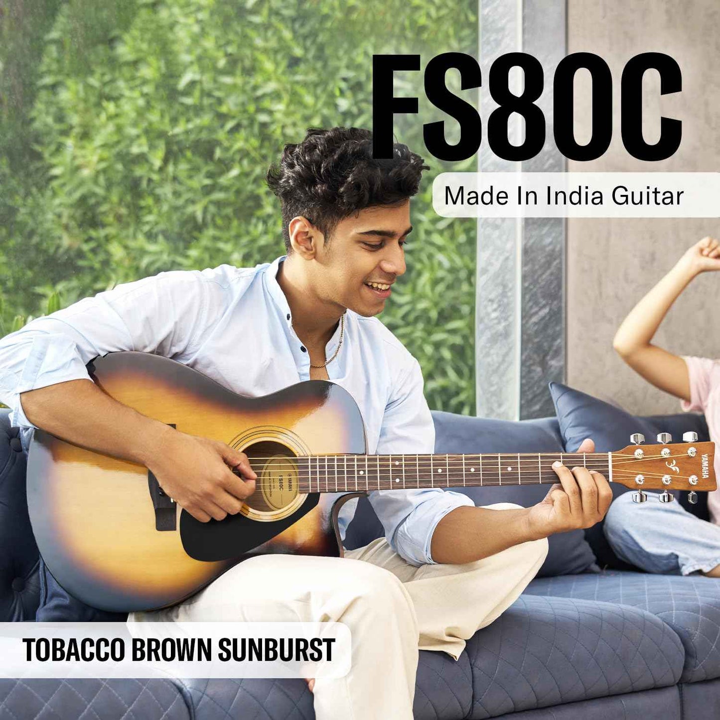 Yamaha FS80C Acoustic Guitar – Tobacco Brown Sunburst