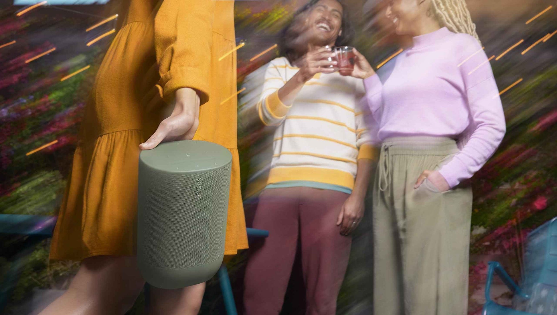 Sonos Move 2 | Wireless Portable Speaker with WiFi, Bluetooth, Amazon Alexa, 24-Hour Battery Life, Wireless Charging Base - Olive