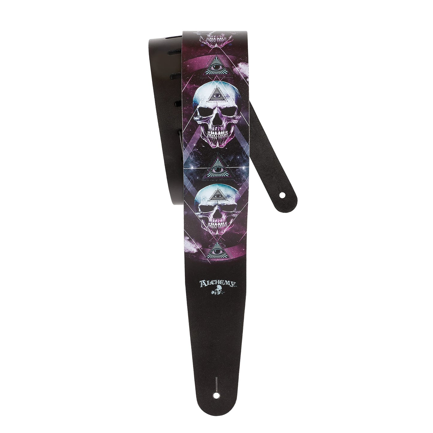 D'Addario Alchemy Dark Synth Leather Guitar Strap - Deccan Retail