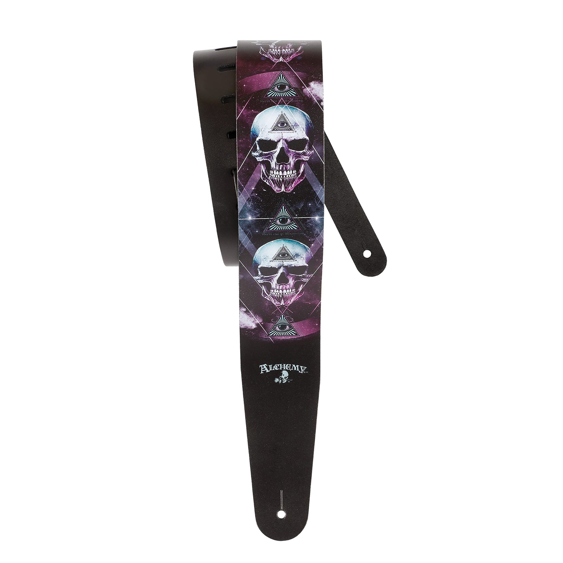 D'Addario Alchemy Dark Synth Leather Guitar Strap - Deccan Retail