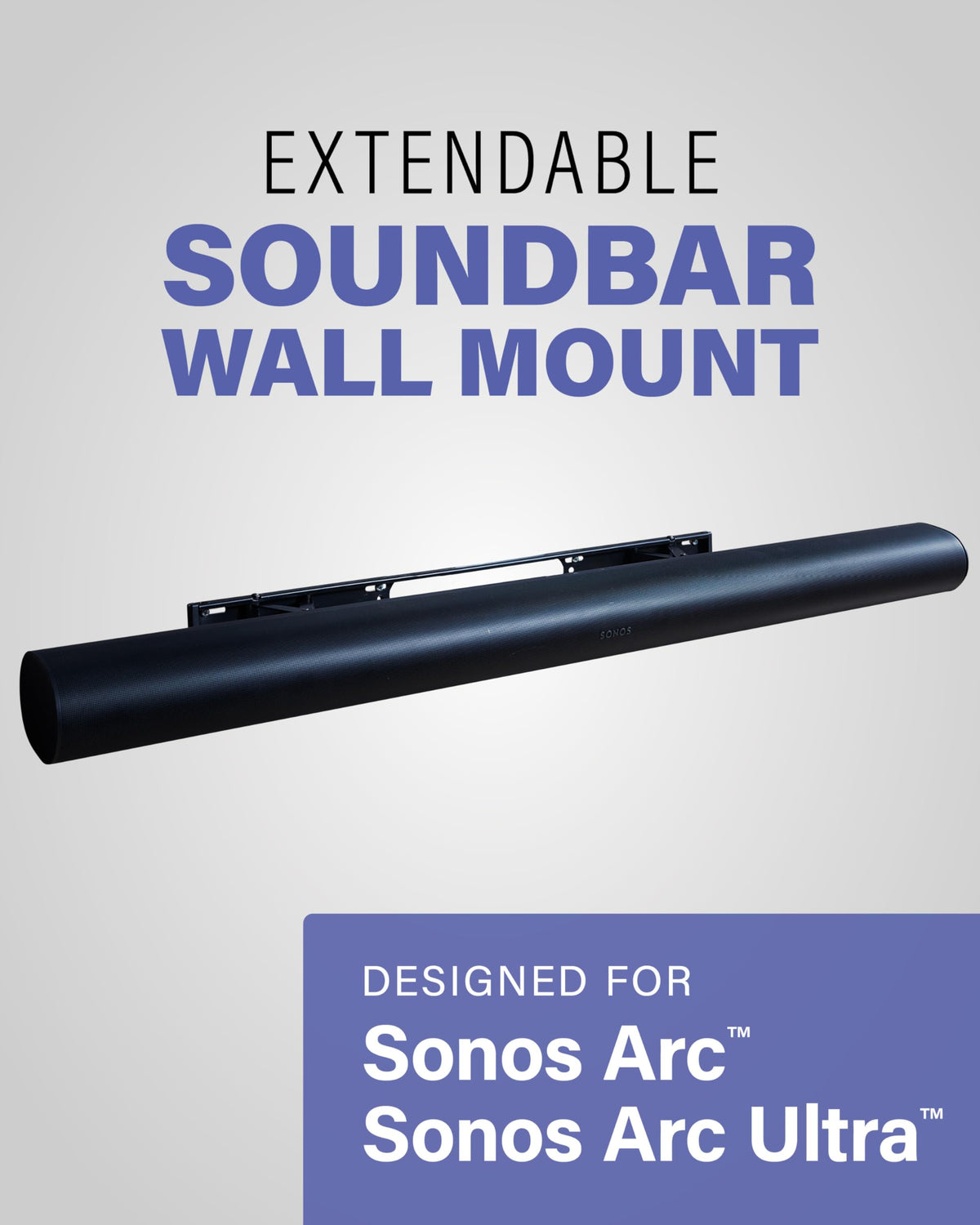 Sanus OSSAWM1-B2 Extendable Soundbar Wall Mount for Sonos Arc