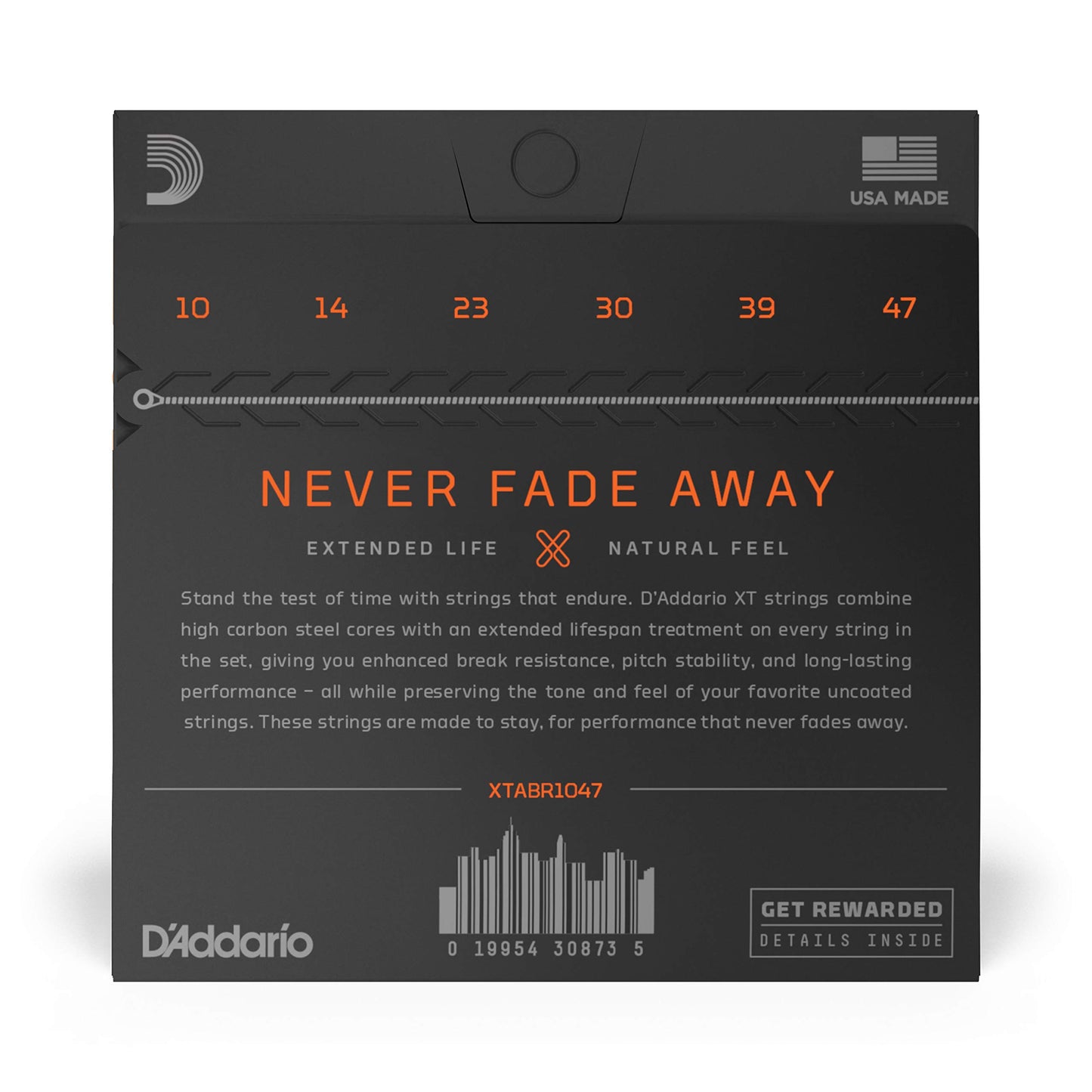 D'Addario XT Phosphor Bronze Acoustic Guitar Strings Extra Light 10-47 (XTABR1047) - Deccan Retail