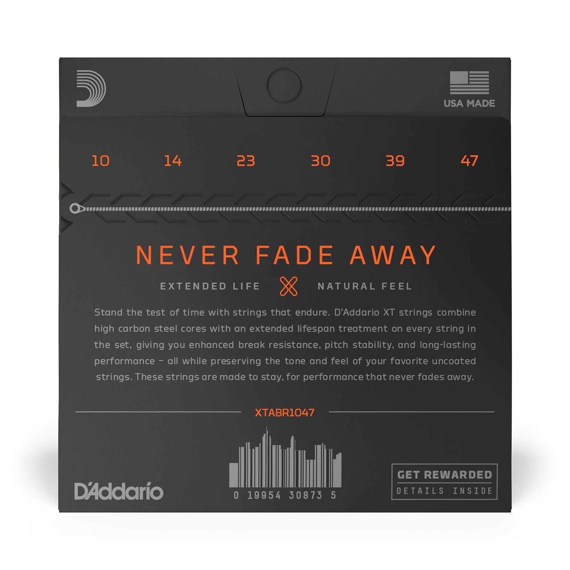 D'Addario XT Phosphor Bronze Acoustic Guitar Strings Extra Light 10-47 (XTABR1047) - Deccan Retail