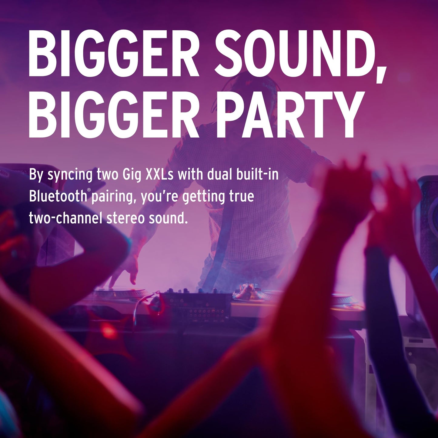 Klipsch Gig XXL, Black - Portable Wireless Bluetooth Speaker - Multiple Color Modes - Bass Boost - Two 6.5" Woofers & Two 2" Tweeters - 8-Hour Playtime