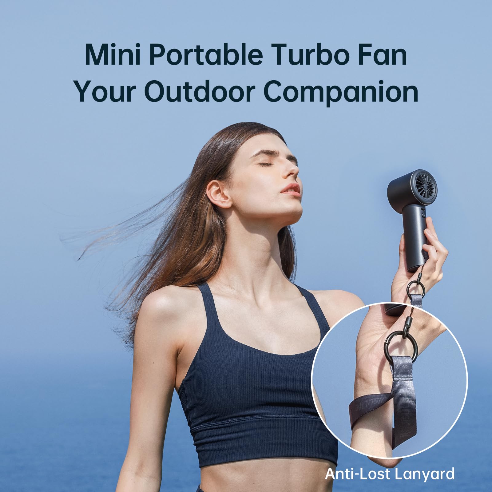 JISULIFE Pro1 Handheld Fan 3600mAh - Blue - Deccan Retail