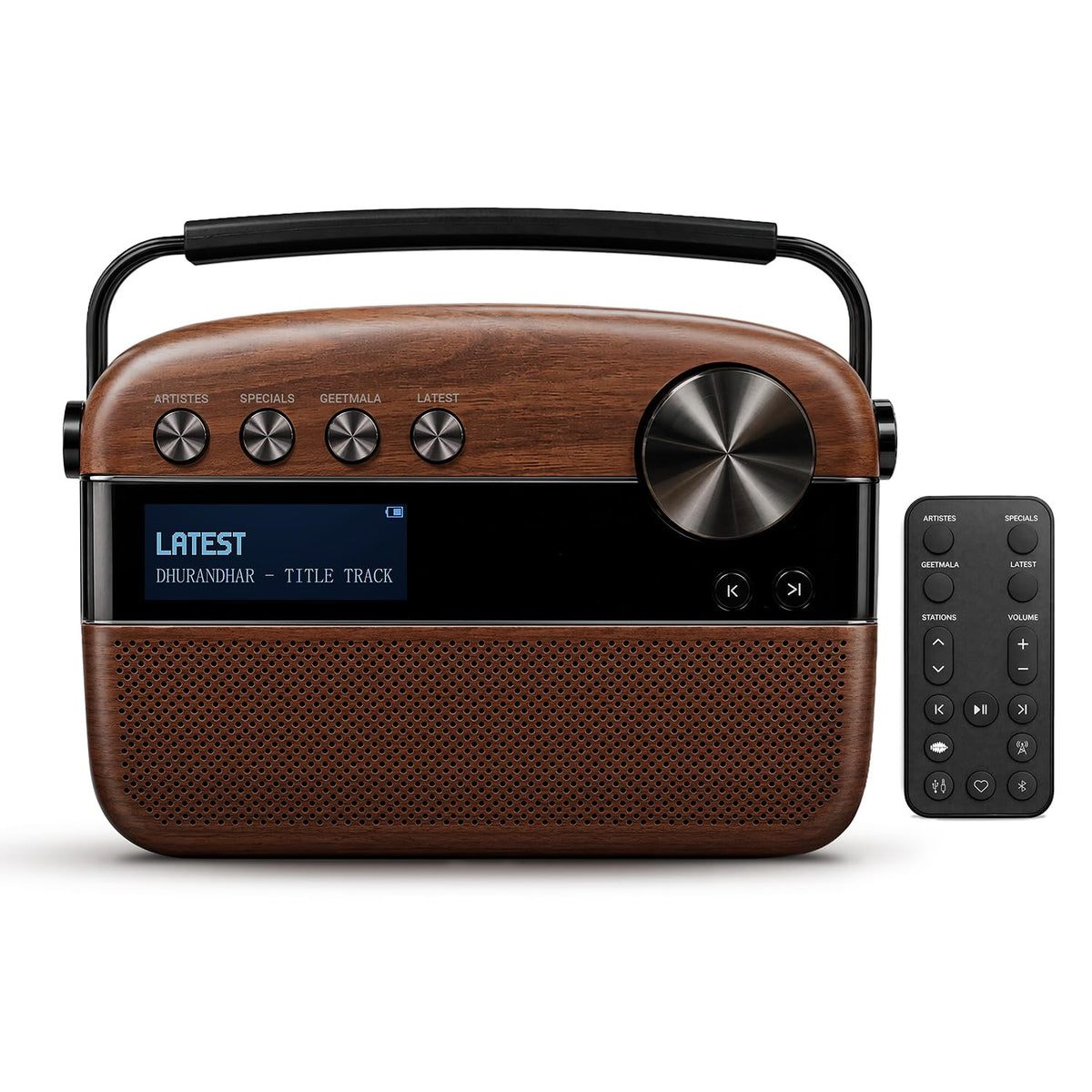 Saregama Carvaan 3.0 Hindi Legends to Latest Music Player - Antique Oak
