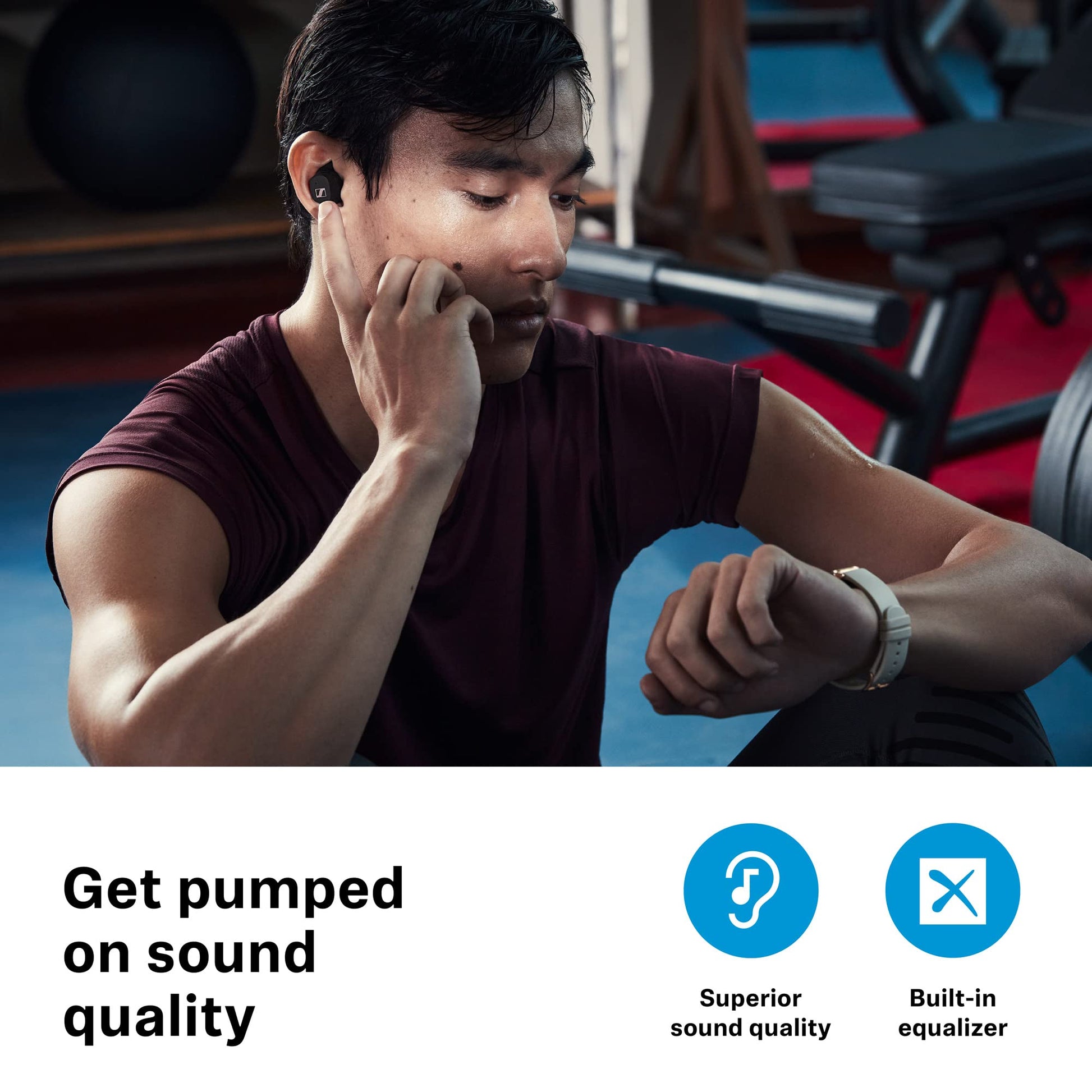 Sennheiser Sport True Wireless Bluetooth In-Ear Earbuds - Black - Deccan Retail