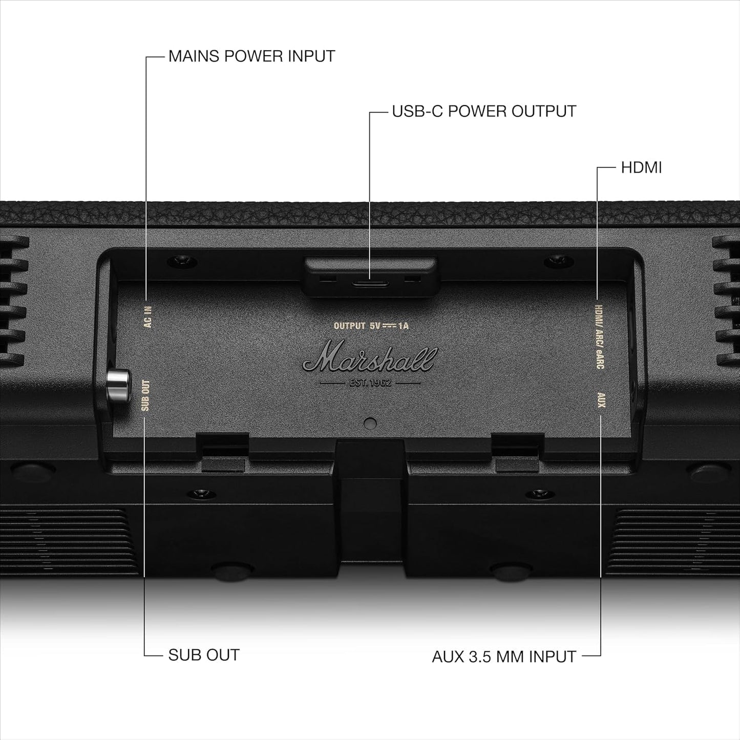 Marshall Heston 60 Dolby Atmos Soundbar – Black - Deccan Retail