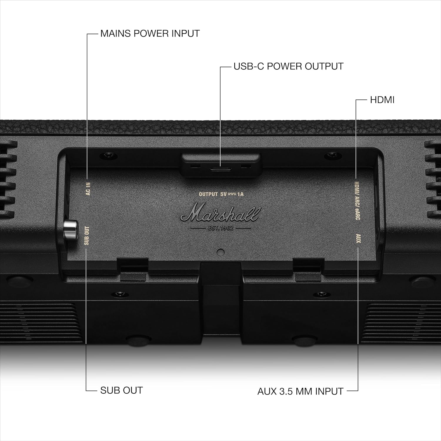 Marshall Heston 60 Dolby Atmos Soundbar – Black - Deccan Retail