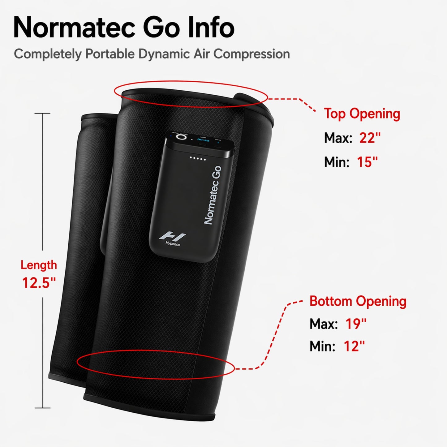 Hyperice Normatec Go Portable Leg & Calf Compression Massager – Black - Deccan Retail