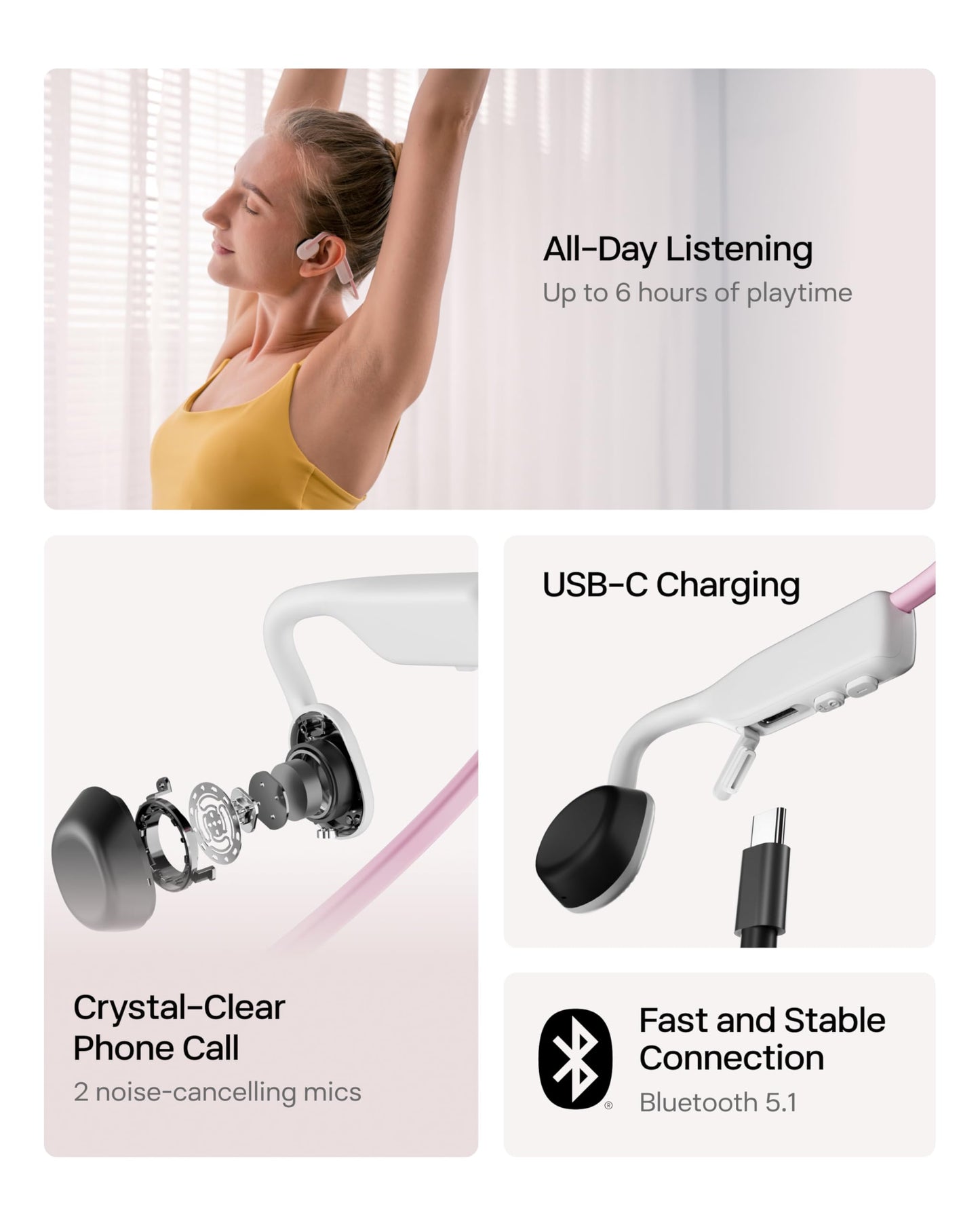 SHOKZ OpenMove – Himalayan Pink - Deccan Retail