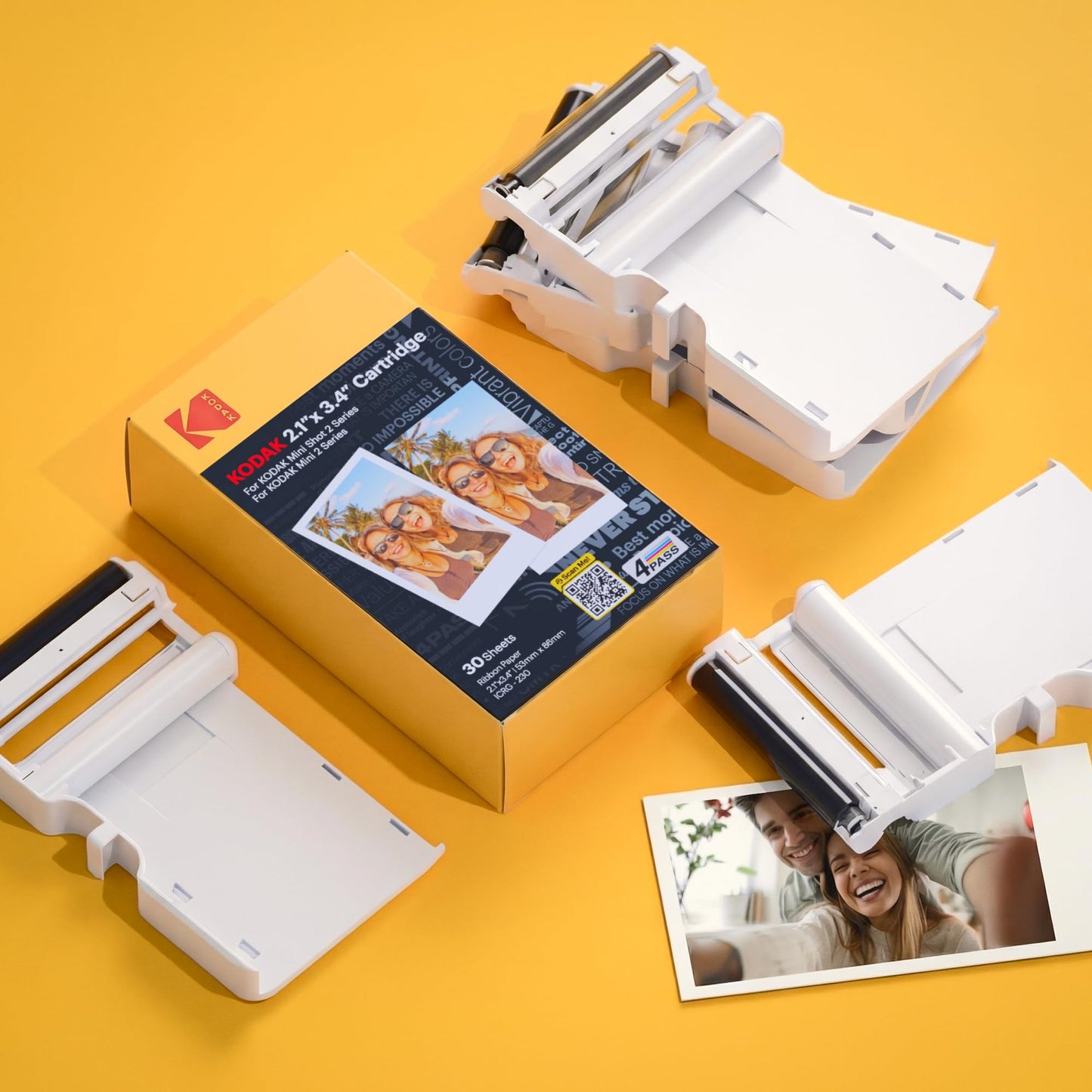 Kodak 4PASS Film Cartridge 2.1x3.4" for Mini 2 Retro – 60 Sheets - Deccan Retail