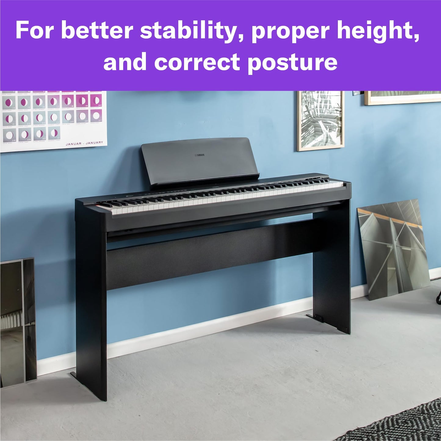 Yamaha L200B Furniture Stand for P225B Digital Piano – Black - Deccan Retail