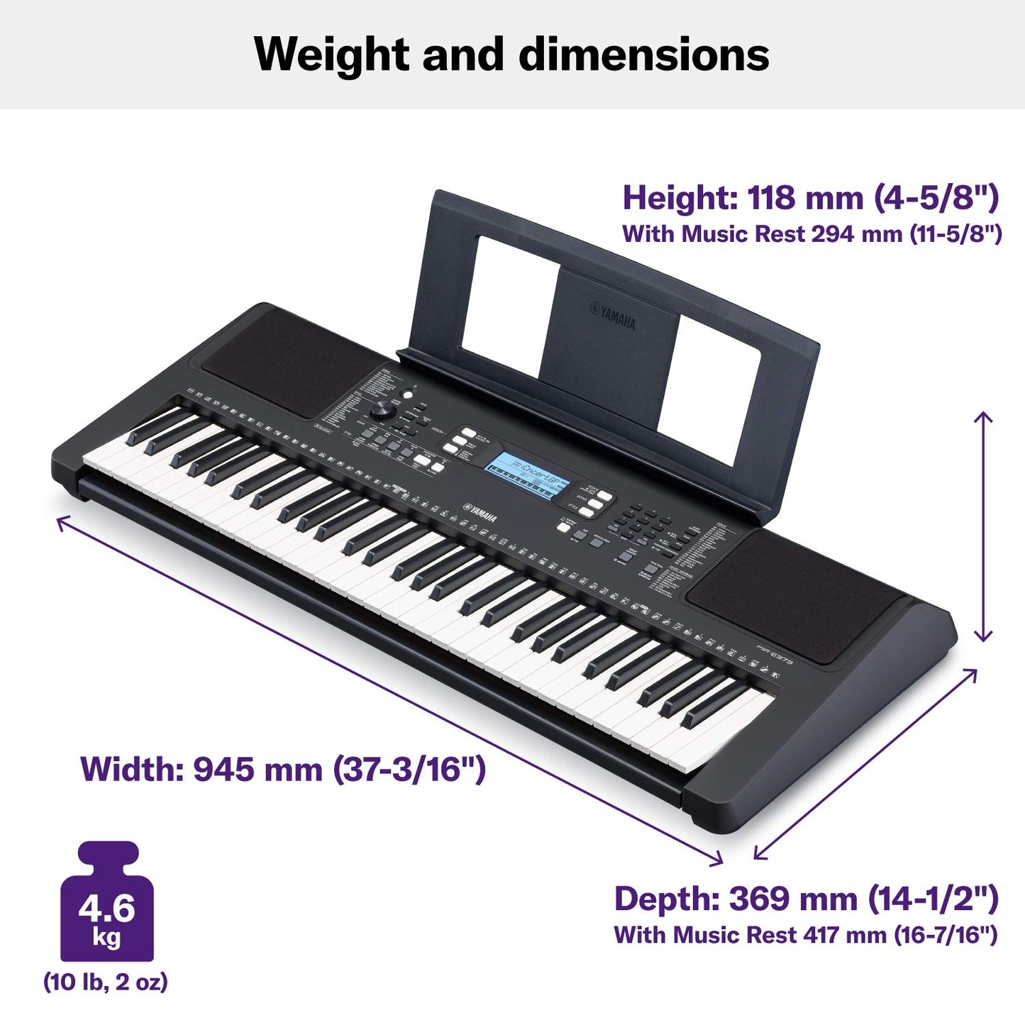 Yamaha PSR-E373 Portable Keyboard – 61 Keys with Touch Sensitivity - Deccan Retail