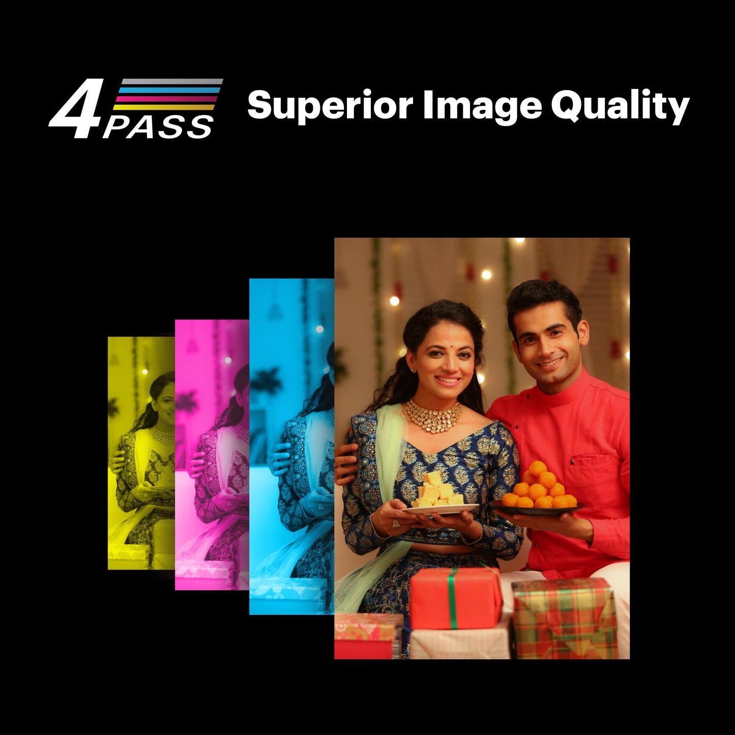 Kodak Mini 3 Retro 4PASS Portable Photo Printer 3x3" with 68 Sheets Bundle - Black - Deccan Retail