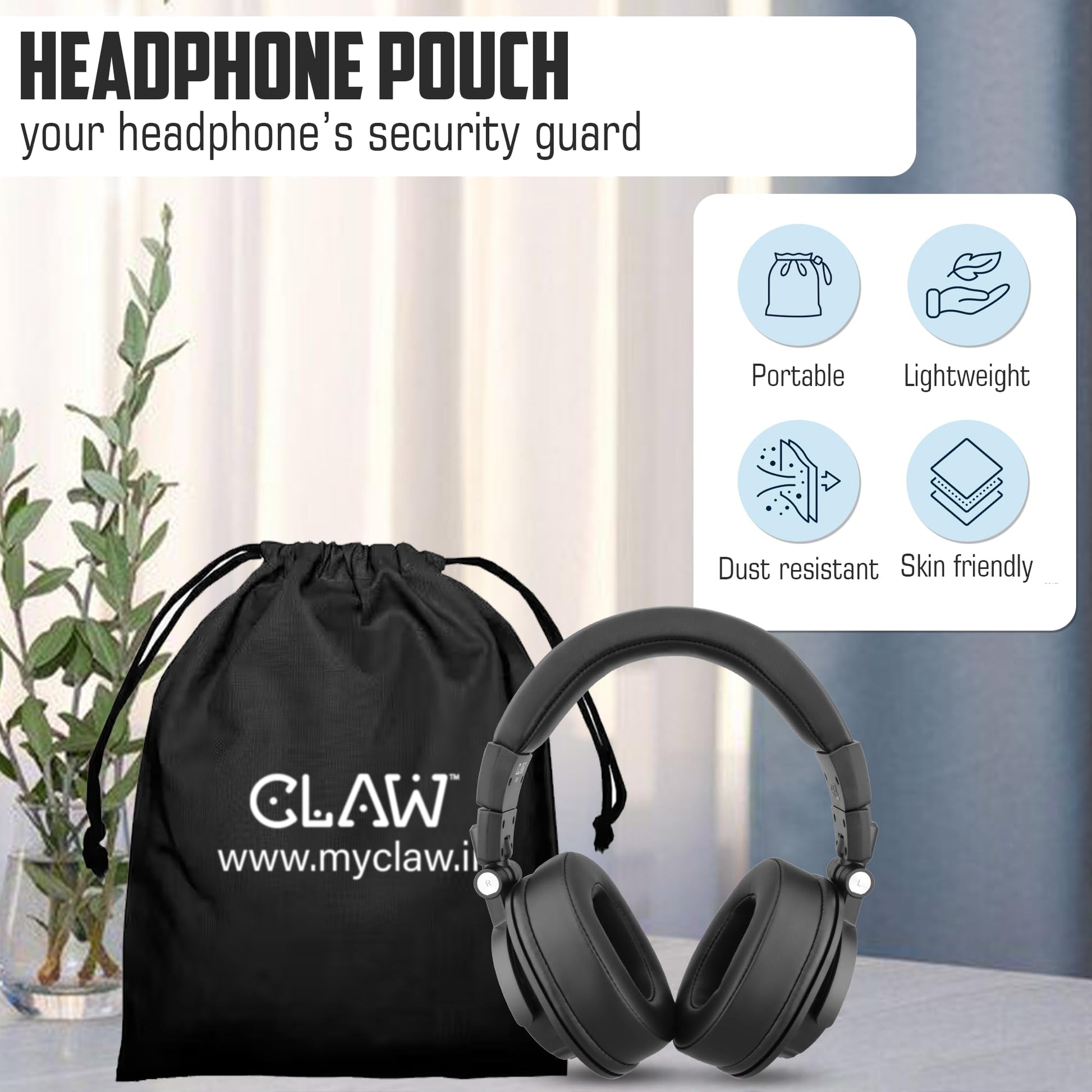 CLAW SM90 Studio Monitoring DJ Wired Over-Ear Headphones with 50mm Drivers - Deccan Retail