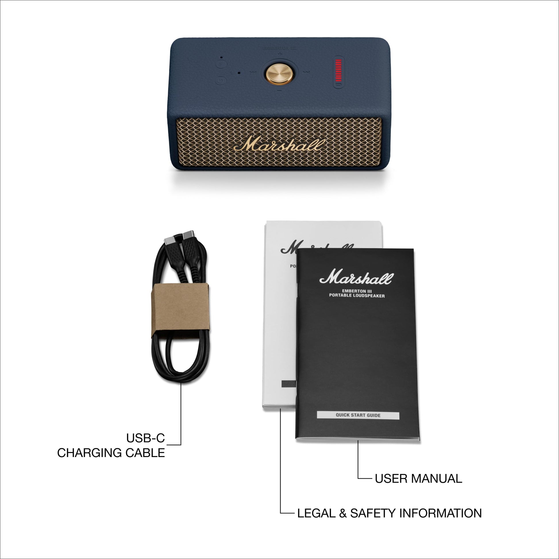 Marshall Emberton III Portable Bluetooth Speaker – Midnight Blue - Deccan Retail