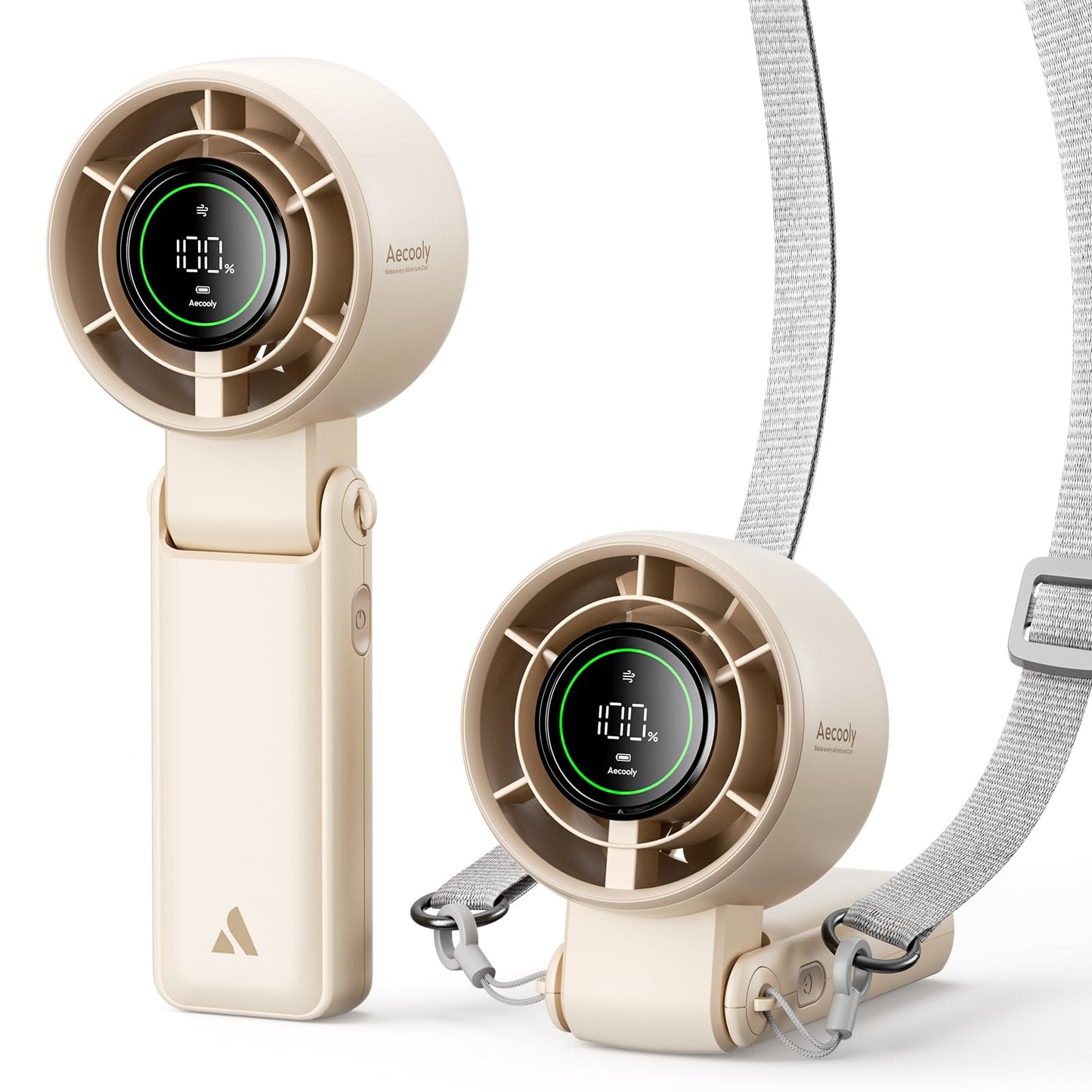 Aecooly Versatile Fan Halo-02 5000mAh – Beige - Deccan Retail
