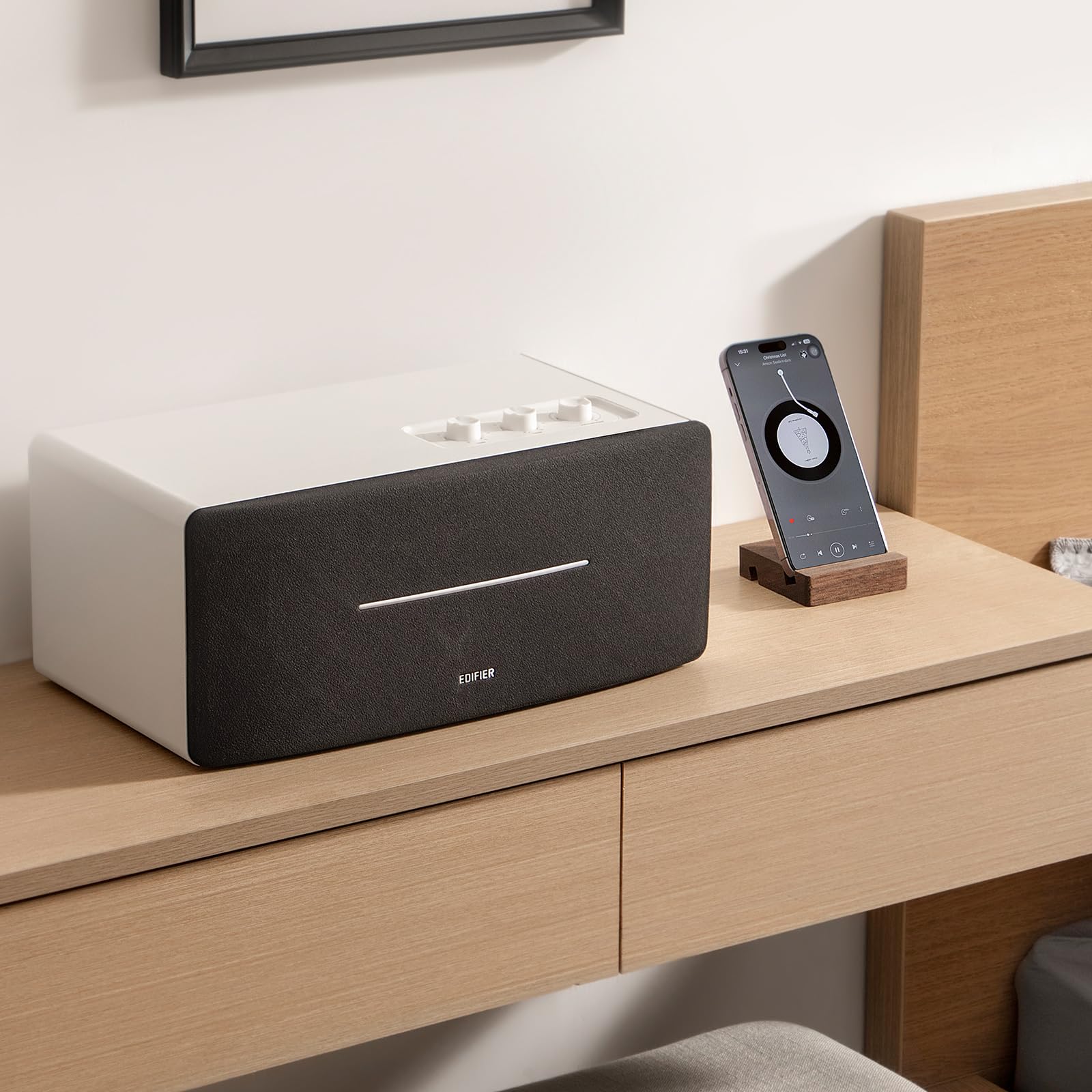 Edifier D12 Integrated Stereo Speakers - White - Deccan Retail