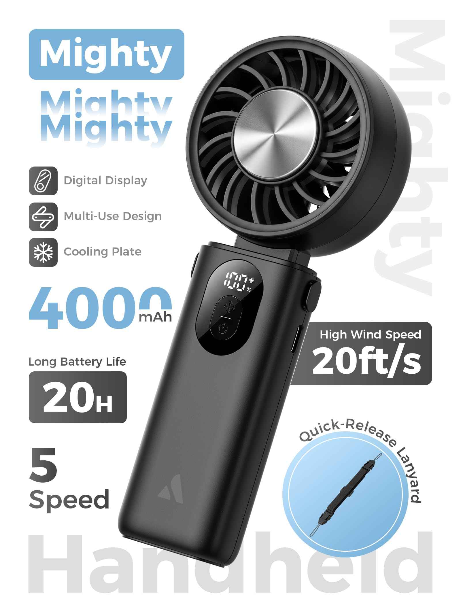 Aecooly Ice Cooling Handheld Fan PC01 - Black