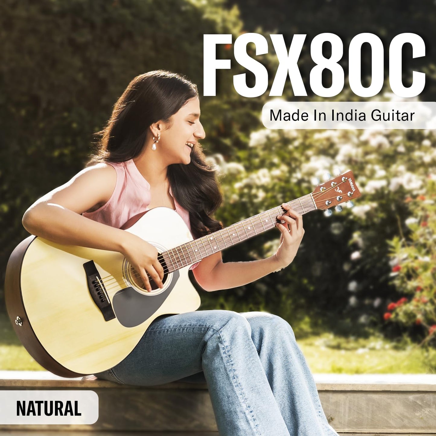 Yamaha FSX80C Semi-Acoustic Cutaway Guitar – Natural Finish - Deccan Retail