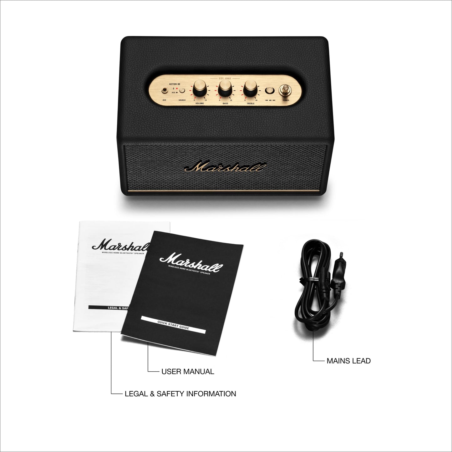 Marshall Acton III Bluetooth Home Speaker – Black - Deccan Retail