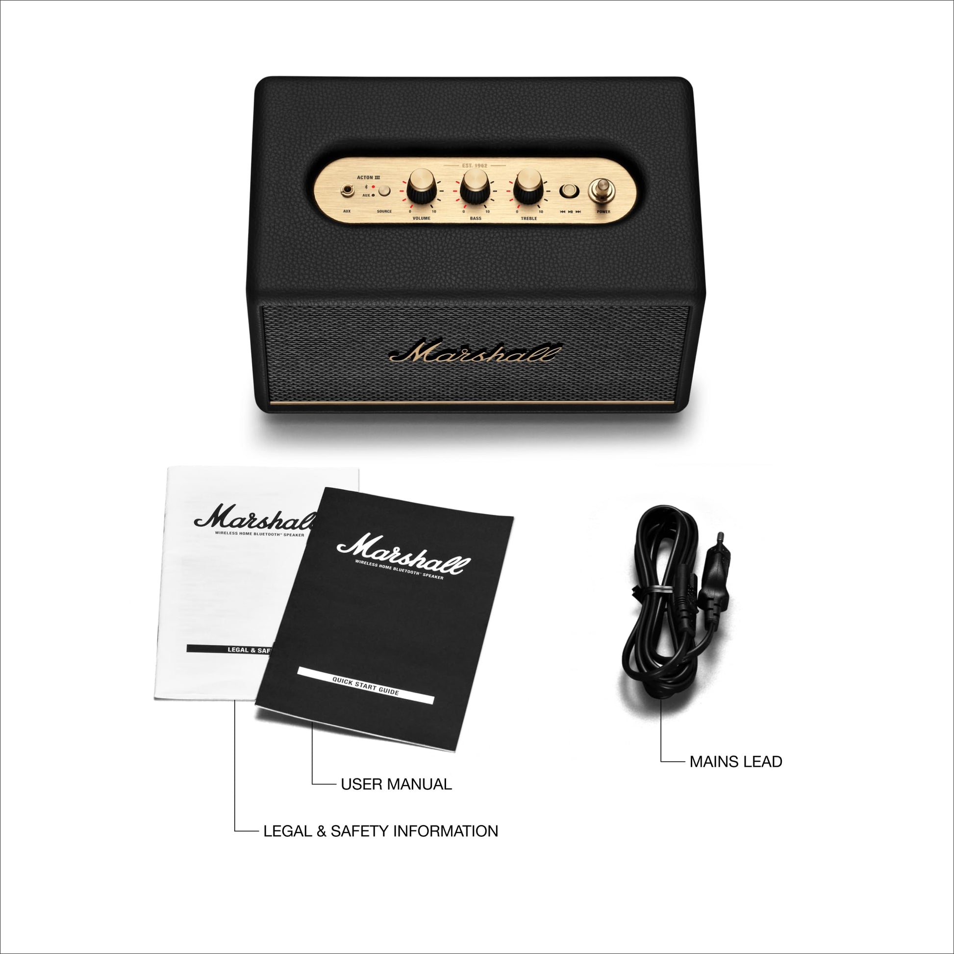 Marshall Acton III Bluetooth Home Speaker – Black - Deccan Retail