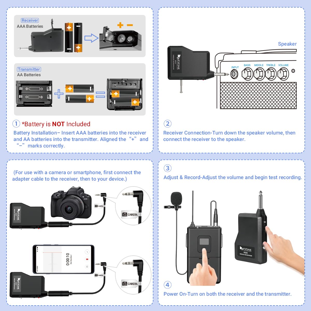 FIFINE K037B Wireless Microphone System - Deccan Retail
