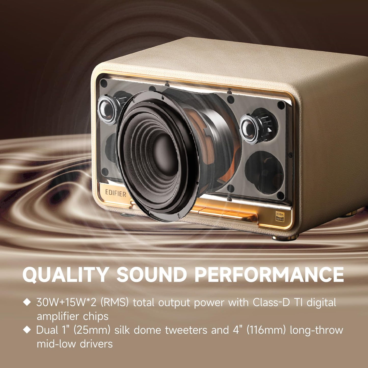 Edifier D32 Tabletop Wireless Speaker - White - Deccan Retail