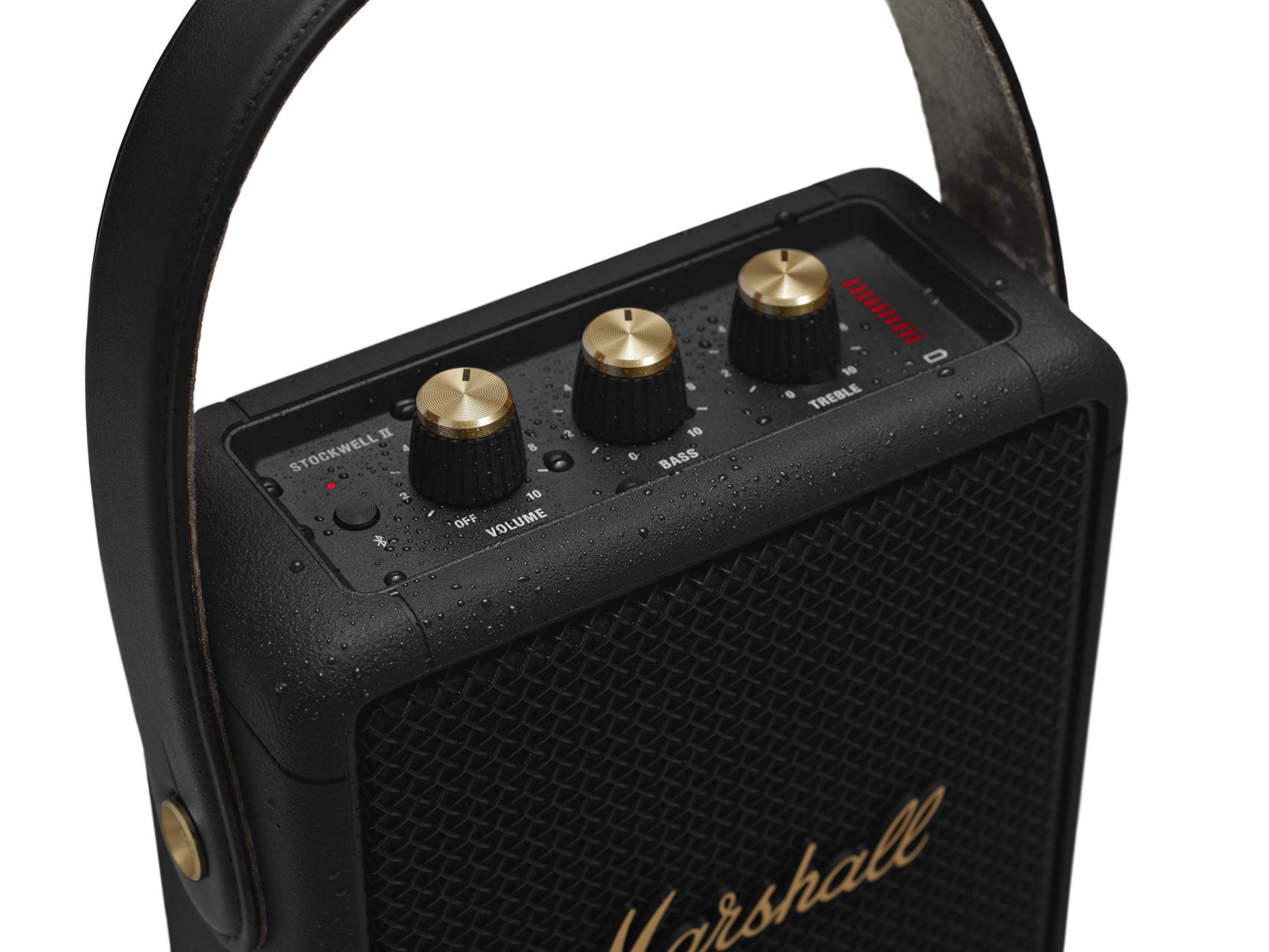 Marshall Stockwell II Portable Bluetooth Speaker – Black & Brass - Deccan Retail