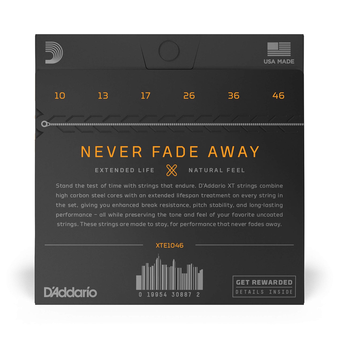 D'Addario XT Nickel Plated Steel Electric Guitar Strings Regular Light 10-46 (XTE1046) - Deccan Retail