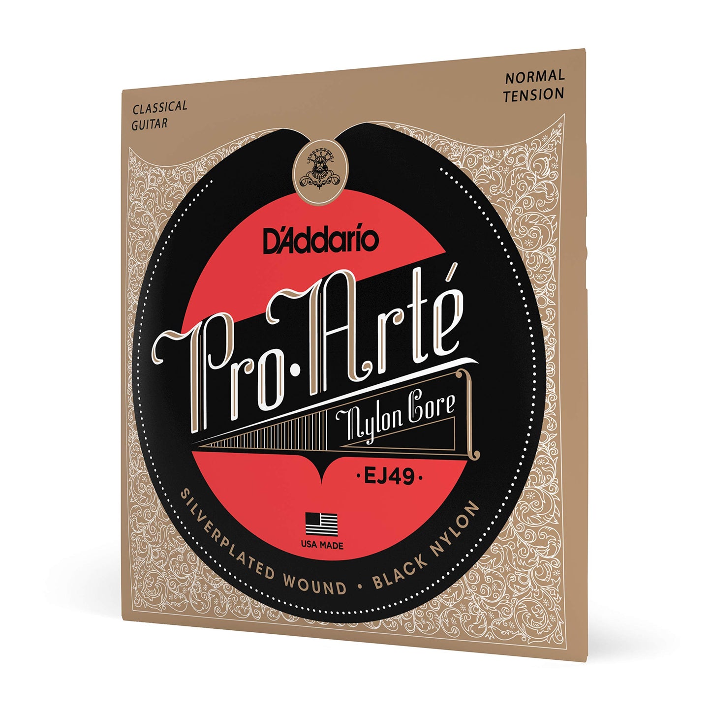D'Addario EJ49 Pro-Arte Black Nylon Classical Guitar Strings Normal Tension - Deccan Retail