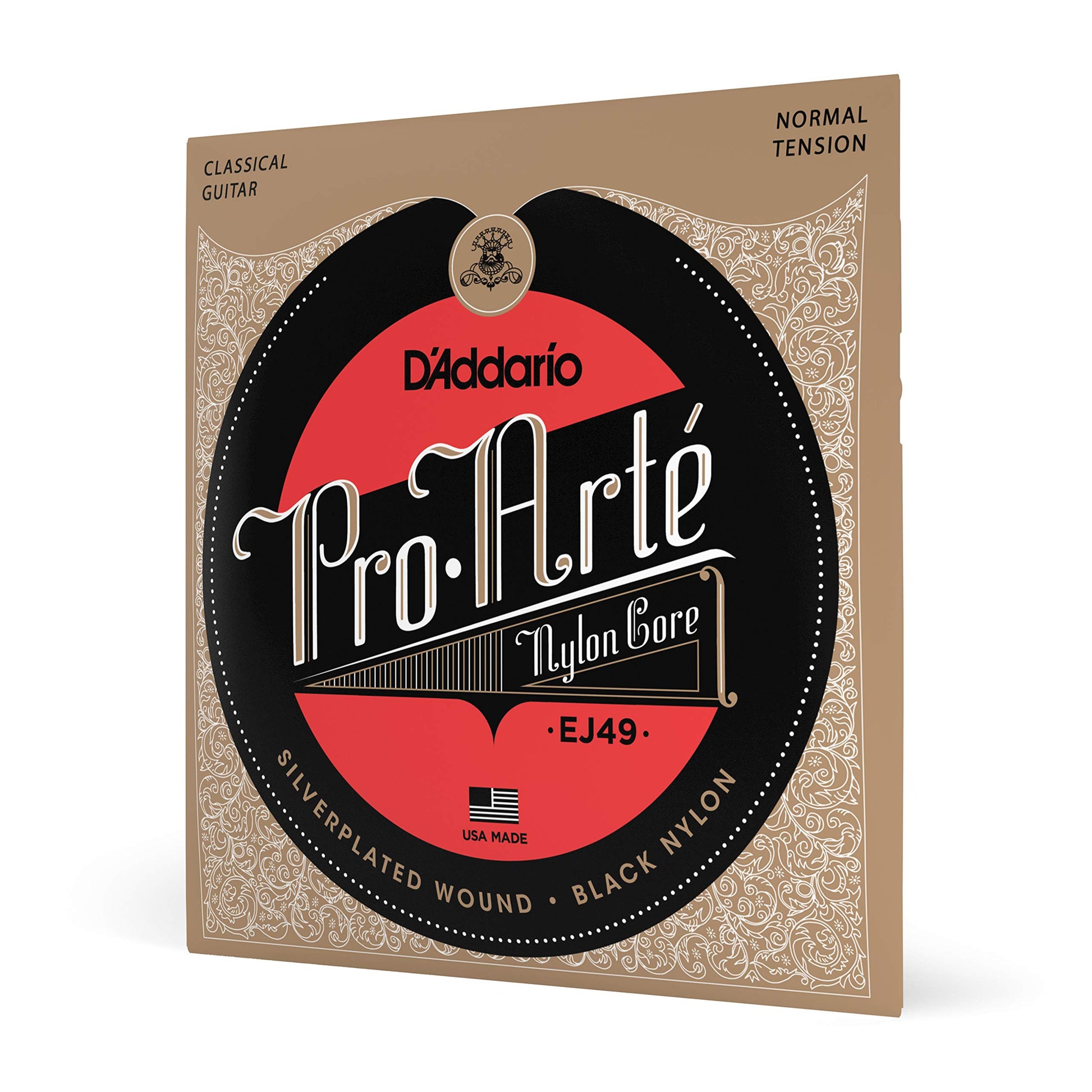 D'Addario EJ49 Pro-Arte Black Nylon Classical Guitar Strings Normal Tension - Deccan Retail